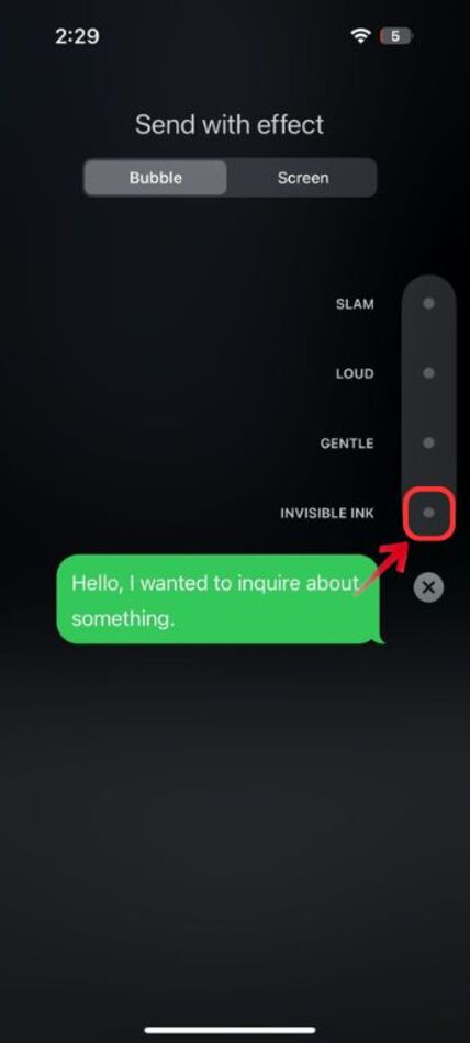 blur text on iphone-invisible ink