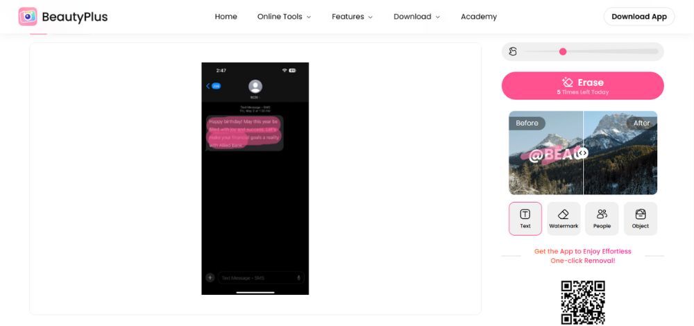 blur text on iphone-text edited out