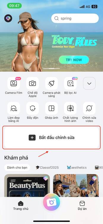 app chỉnh trắng da body-Giao diện app BeautyPlus