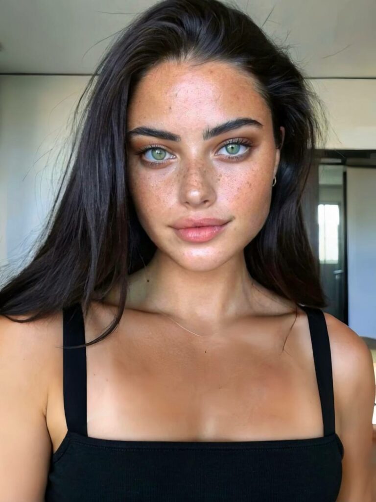 Breast Enlargement - girl in black top before