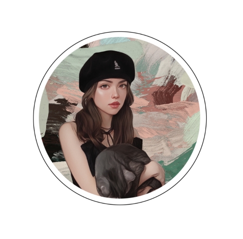 cartoon face app-profile template