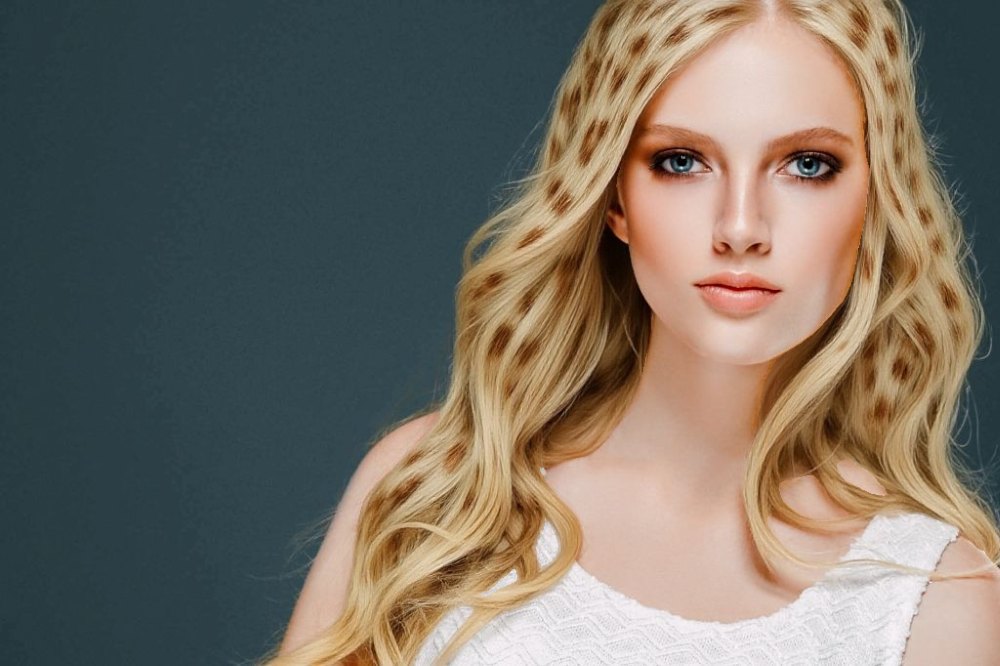 change hair color - ai hairstyle - leopard print