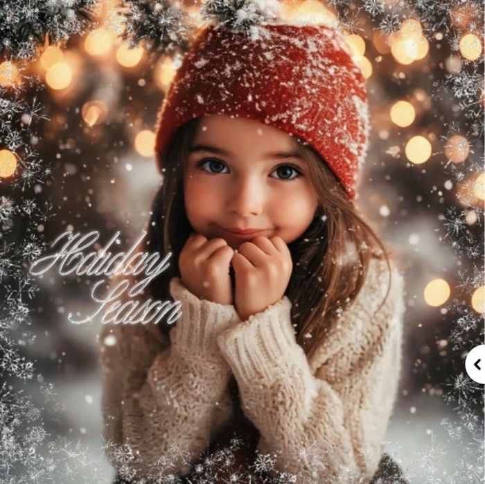 christmas cards-Holiday Season Card with Snowflakes and Warm Glow