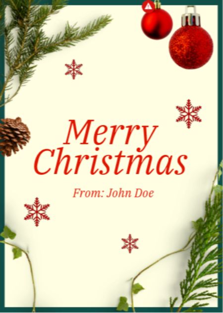 christmas cards-Red Green Christmas Greeting Card