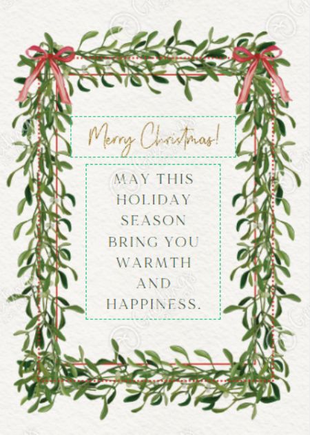 christmas cards-Watercolor Wreath Christmas Card