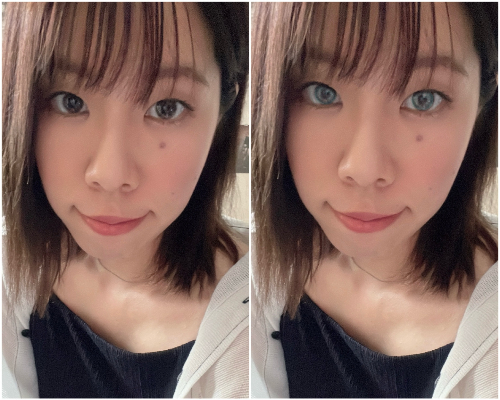 グリーンジェムのカラコンを使用