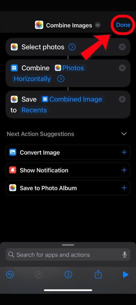 Combine Photos - Shortcuts - 09