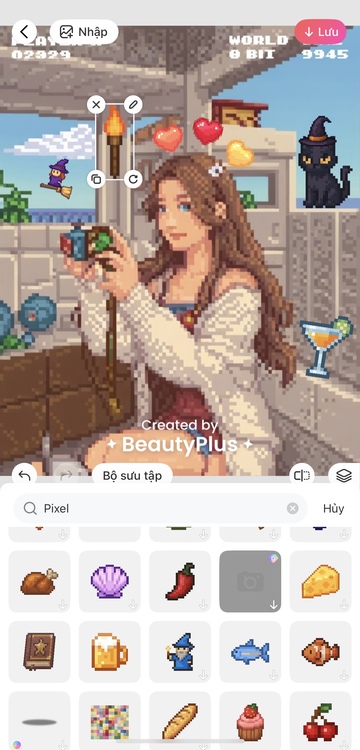 tạo ảnh pixel-Chỉnh sửa sticker