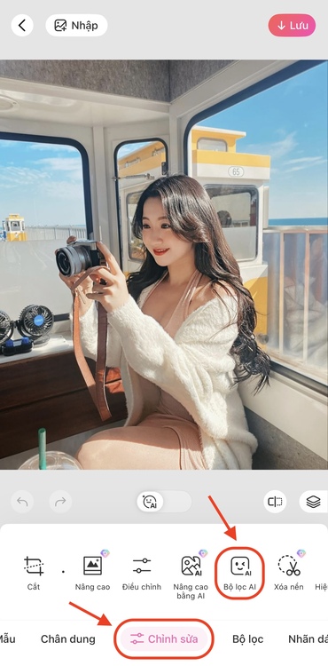 tạo ảnh pixel-Chọn tính năng Bộ lọc AI