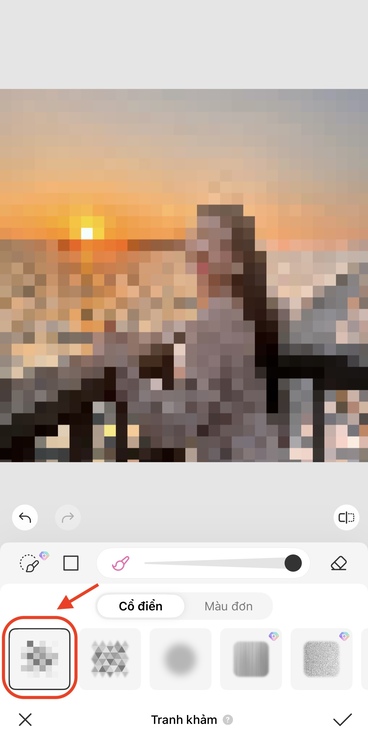 tạo ảnh pixel-Trình khảm cổ điển