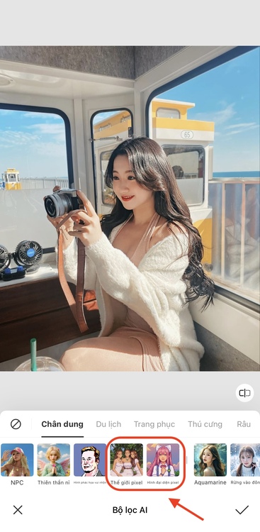 tạo ảnh pixel-Chọn bộ lọc tạo ảnh pixel