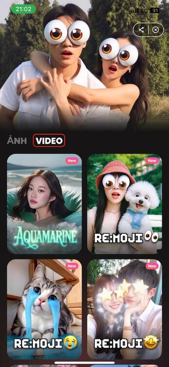 tạo video từ hình ảnh-Chọn chủ đề video