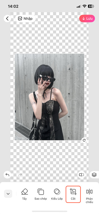 cắt ảnh thành hình tròn trên điện thoại-Chọn tính năng cắt ảnh cho ảnh mới 02