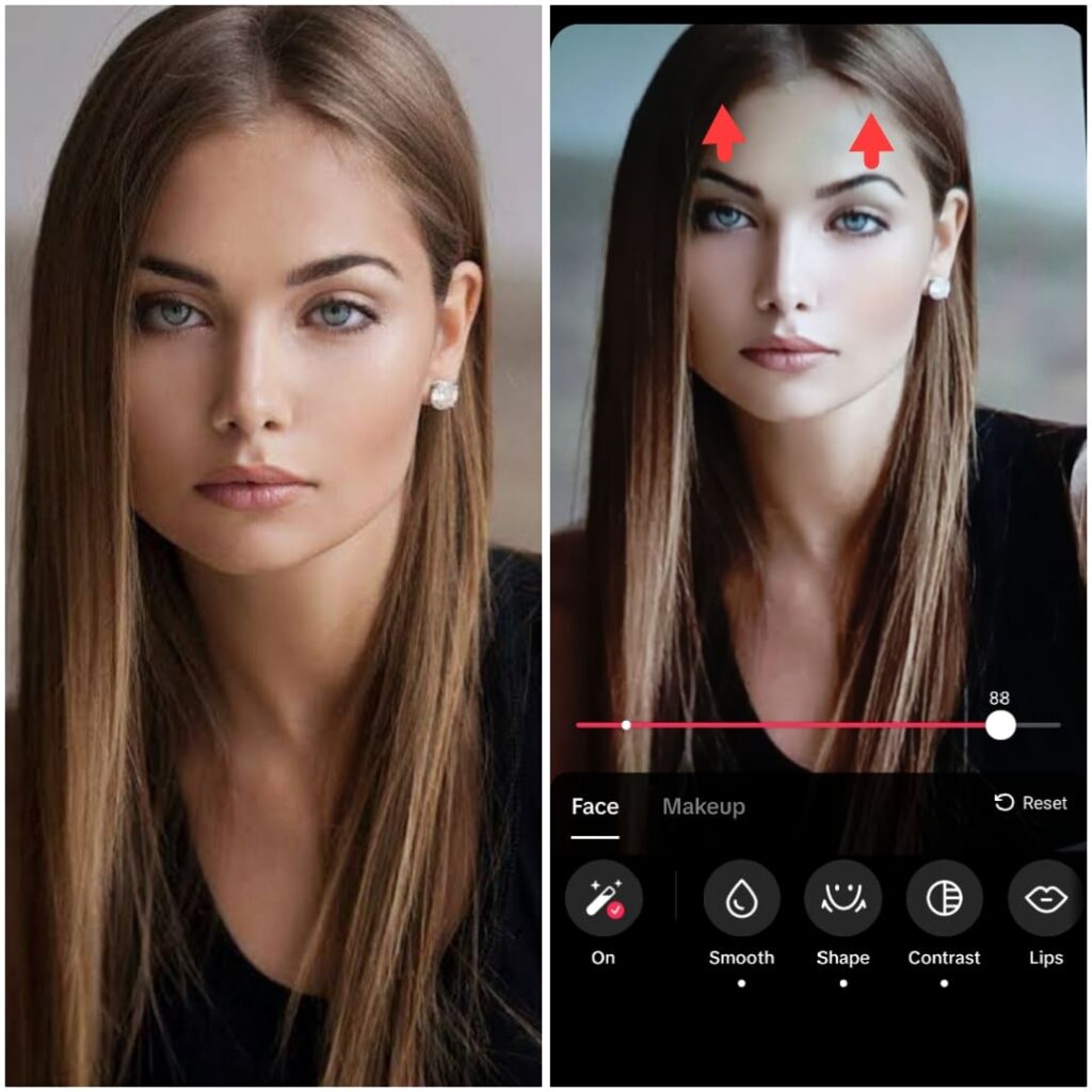 Eyebrow filters-Tiktok