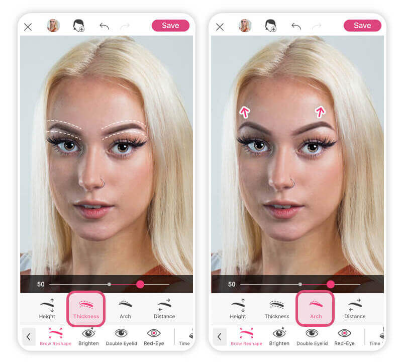 Eyebrow filters-Youcam