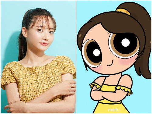 スーパーガールのフィルターを使用した比較画像