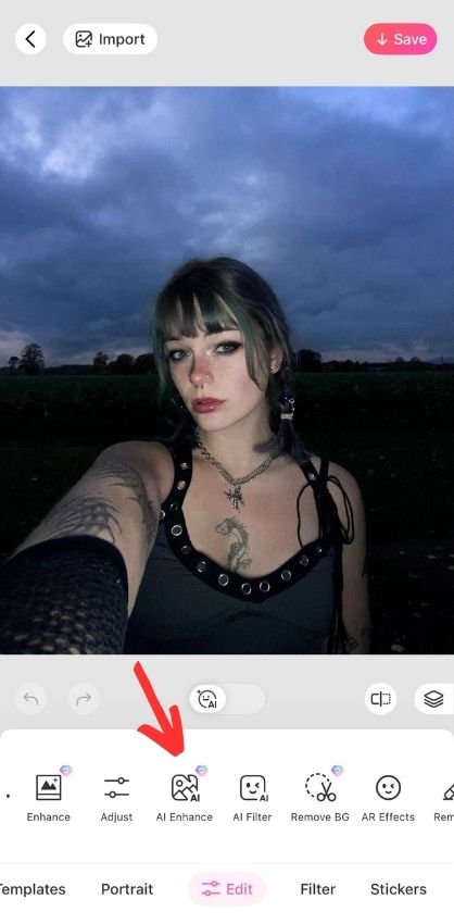 Glow camera app-ai enhance