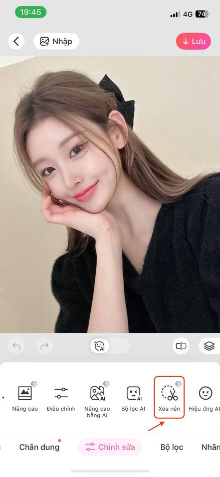 cách ghép người vào ảnh-Chọn tính năng xóa nền 02
