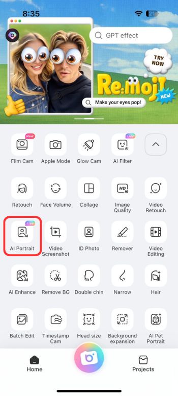 How to Add Angel Wings - BeautyPlus AI Portrait - step1