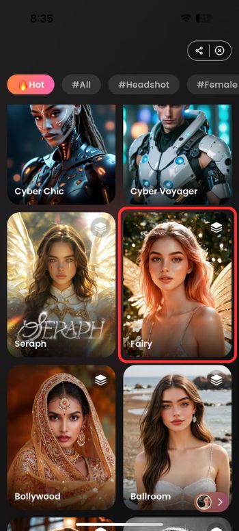 How to Add Angel Wings - BeautyPlus AI Portrait - step2