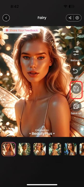 How to Add Angel Wings - BeautyPlus AI Portrait - step4