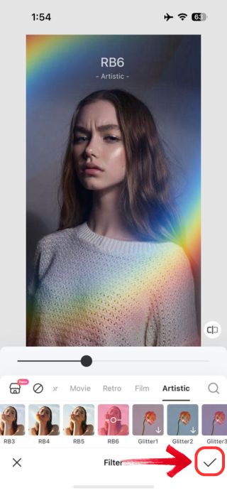 how to add rainbow filter -005