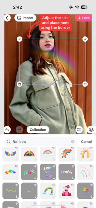 how to add rainbow filter -011