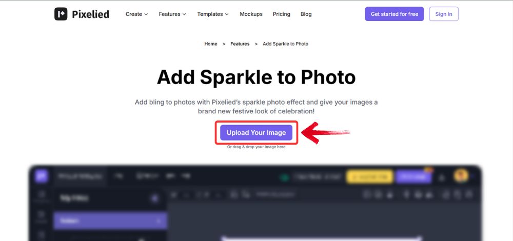 How to Add Sparkle to Photos Online - 02