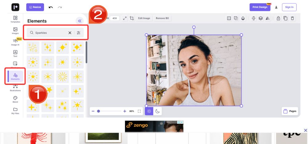 How to Add Sparkle to Photos Online - 04