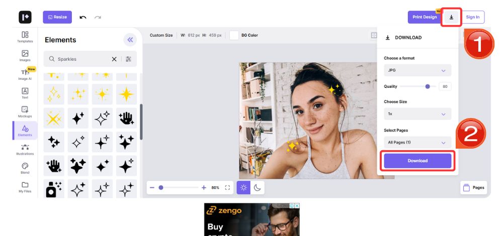How to Add Sparkle to Photos Online - 06