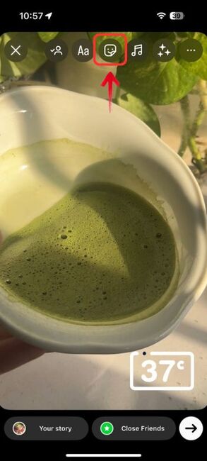 How To Add Temperature in Instagram Story - Method 2 - 03