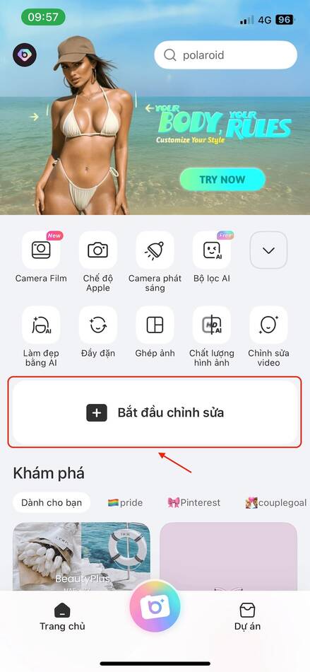 cách đổi phông nền ảnh trên iphone-Giao diện app BeautyPlus