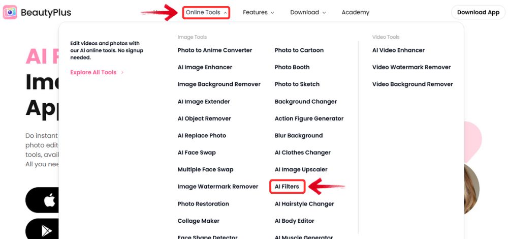 How to Create Emoji from Photo - BeautyPlus Online - 01