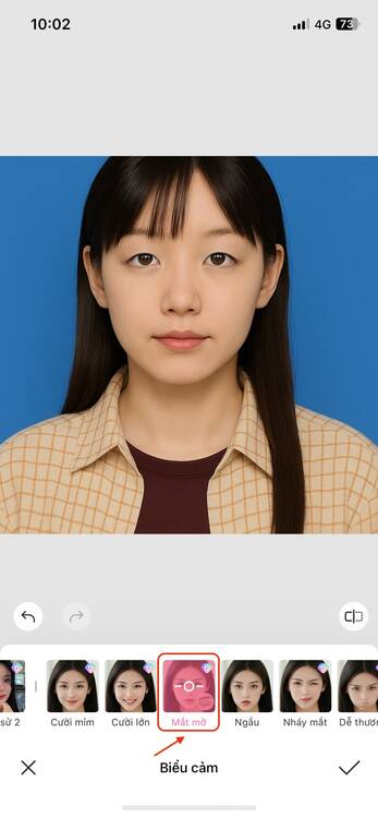 cách chỉnh ảnh nhắm mắt trên điện thoại-Chọn bộ lọc mắt mở trên BeautyPlus 01