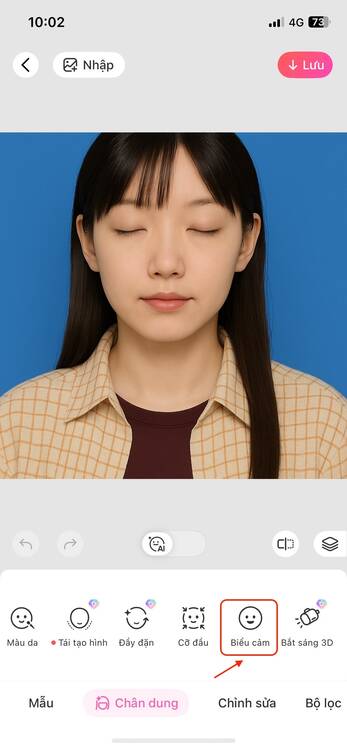 cách chỉnh ảnh nhắm mắt trên điện thoại-Chọn tính năng chỉnh sửa biểu cảm 02