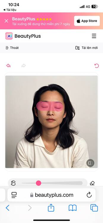 cách chỉnh ảnh nhắm mắt trên điện thoại-Chọn phân vùng mắt bị nhắm 02