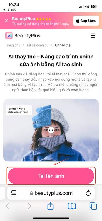 cách chỉnh ảnh nhắm mắt trên điện thoại-Truy cập trang web BeautyPlus trực tuyến