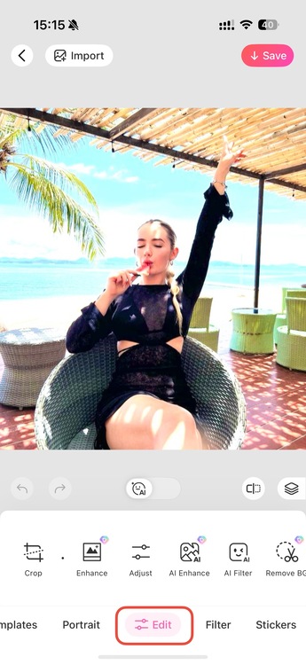 How to fix overexposed photos-beautyplus-step2