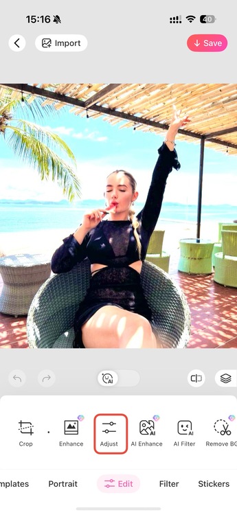 How to fix overexposed photos-beautyplus-step3