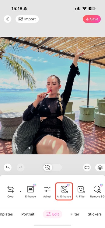 How to fix overexposed photos-beautyplus-step5