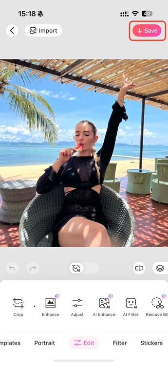 How to fix overexposed photos-beautyplus-step6