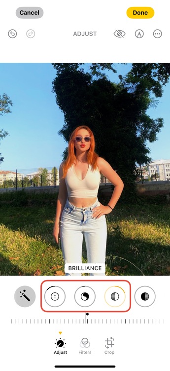 How to fix overexposed photos-iphone-step2