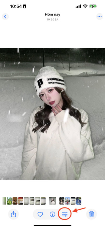 cách lật ảnh trên iphone-Chọn ảnh cần chỉnh sửa