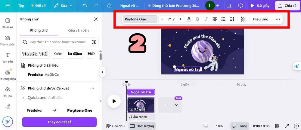 cách chèn chữ vào video-Chỉnh hiệu ứng cho chữ