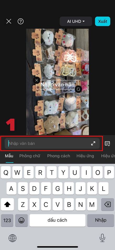 cách chèn chữ vào video-Chỉnh đặc điểm, hiệu ứng chữ 01