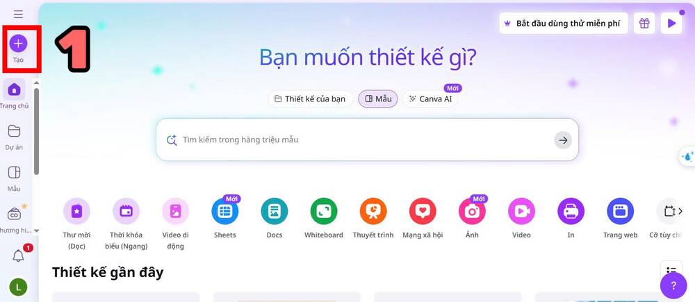 cách chèn chữ vào video-Tạo thiết kế mới trên Canva