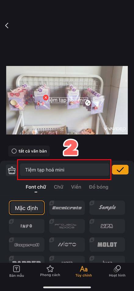 cách chèn chữ vào video-Nhập nội dung chữ muốn chèn 02