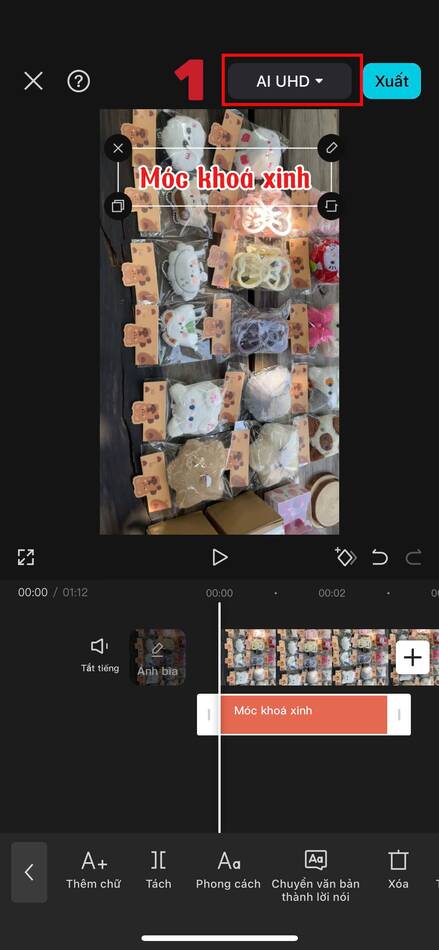 cách chèn chữ vào video-Xuất video sau khi chèn chữ 01