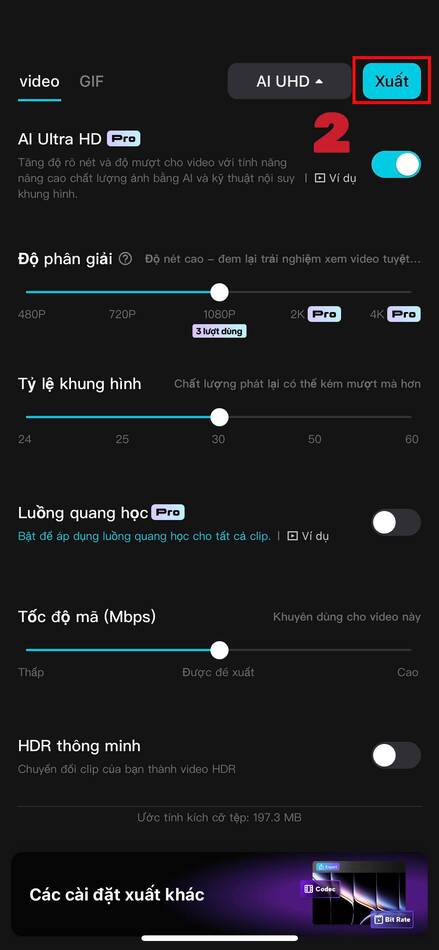 cách chèn chữ vào video-Xuất video sau khi chèn chữ 02