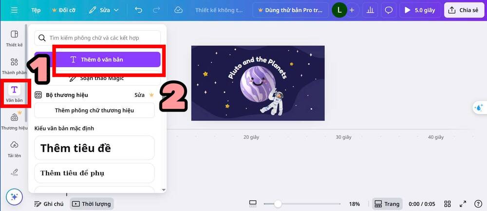 cách chèn chữ vào video-Chọn tính năng thêm ô văn bản